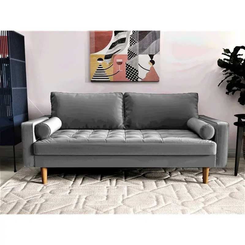 Velvet Mid-century Style Sofa