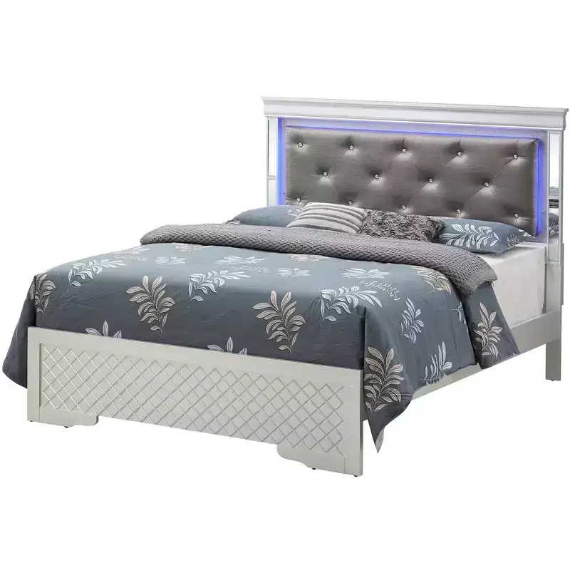 Passion Furniture Verona and Queen Panel Beds