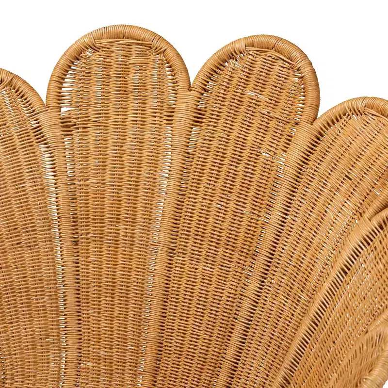 bali & pari Blossom Rattan Accent Flower Chair Honey