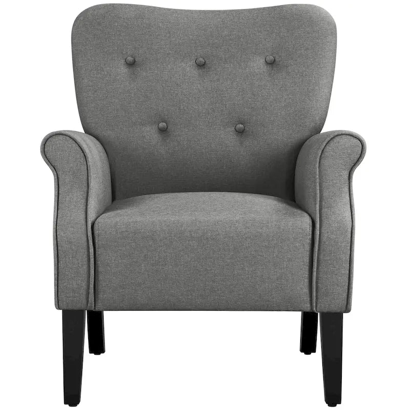 Modern Polyester Fabric Upholstered Accent Chair for Living Room