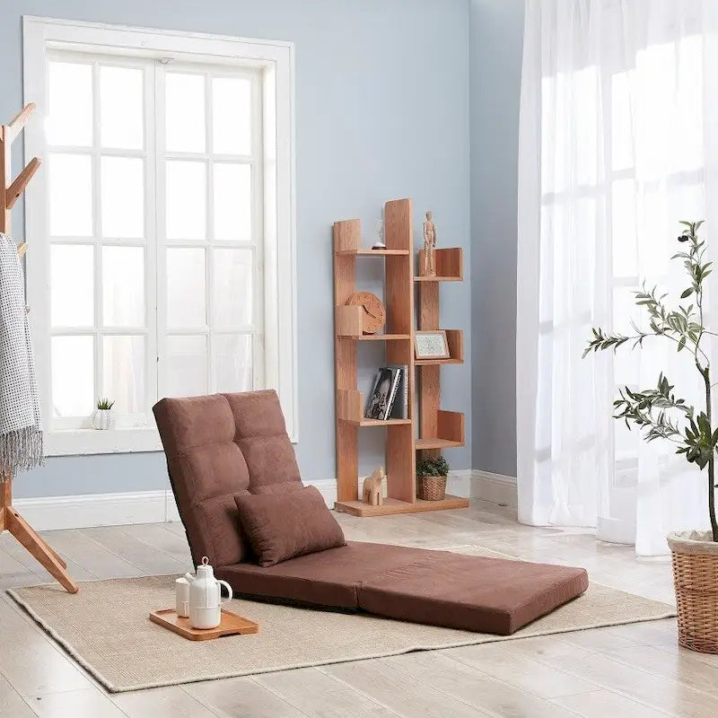 Triple Fold Down Sofa Bed Adjustable Floor Couch Lounger 14 Reclining Positions