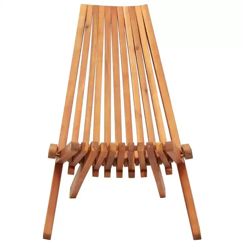 vidaXL Outdoor Chair Brown Solid Acacia wood Standard Foldable