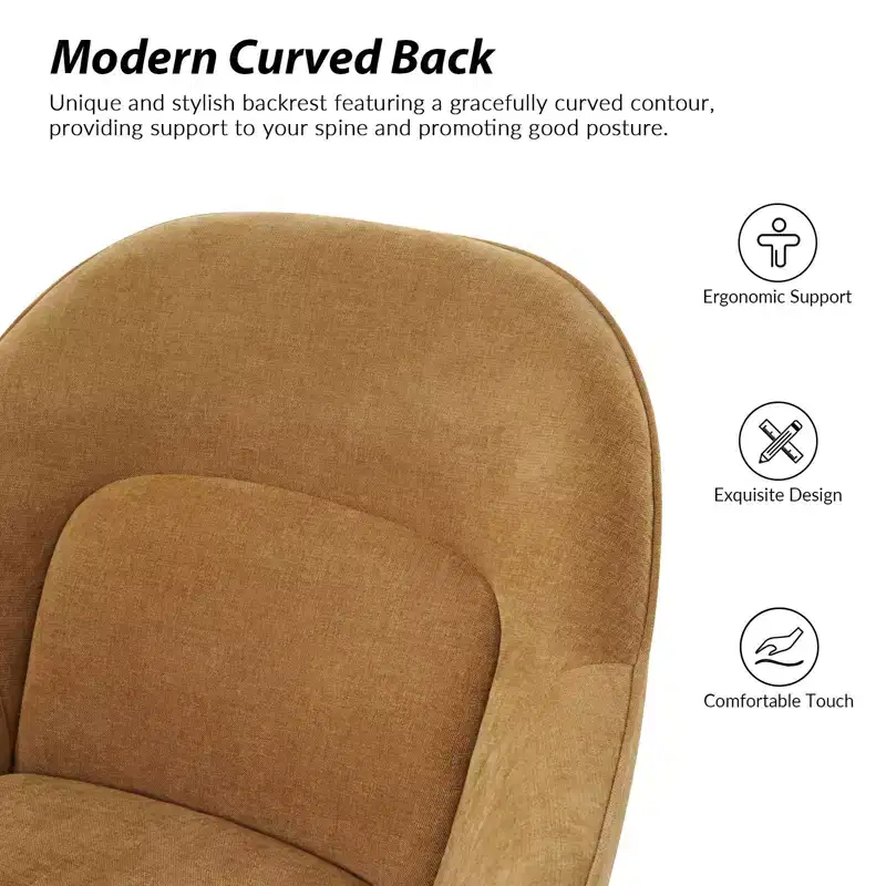 Virginia Office Chair With Curved Backrest|ART OF LIVING DESIGNS