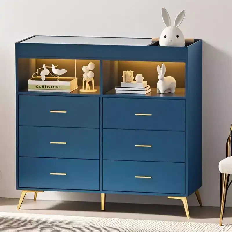Acekool Changing Table Dresser with Drawers Metal Legs Nursery Organizer for Baby Room