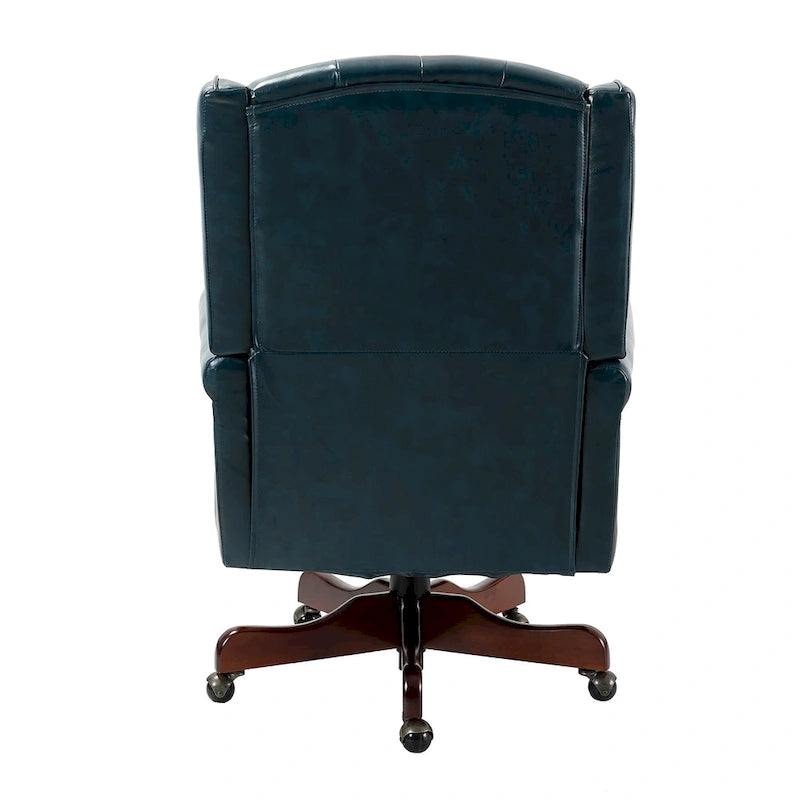 Modern swivel executive chair with tufted backrest