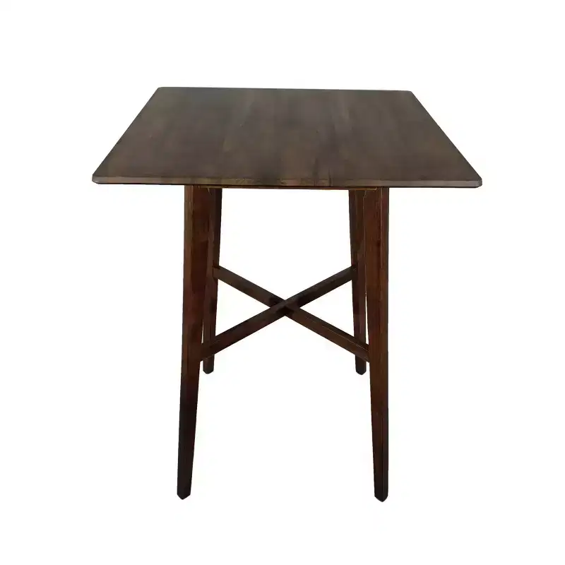 GDFStudio Hildred Modern Laminate and Rubber Wood Square 42 Bar Dining Table