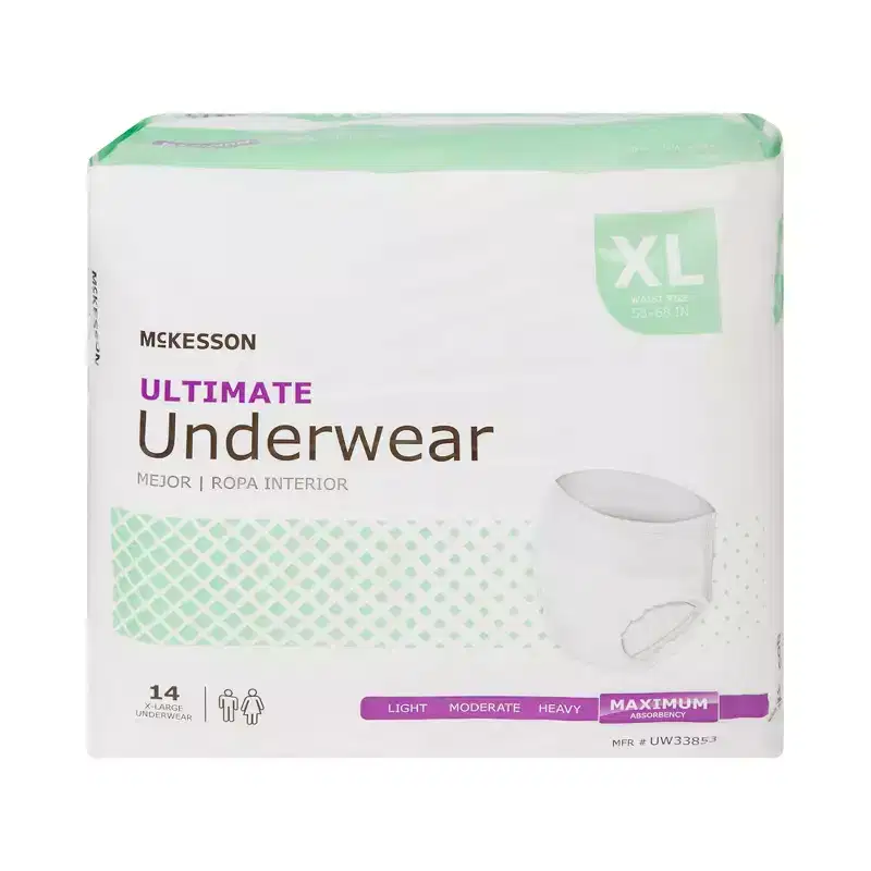 McKesson Ultimate Incontinence Underwear, Maximum Absorbency, Unisex, XL