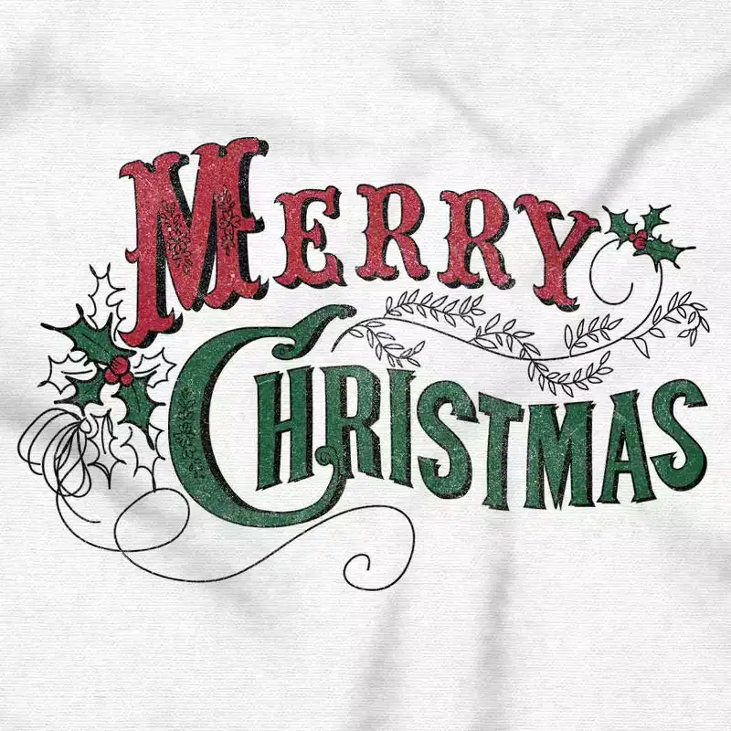Classic Merry Christmas Mistletoe Sweatshirt for Men or Women Brisco Brands