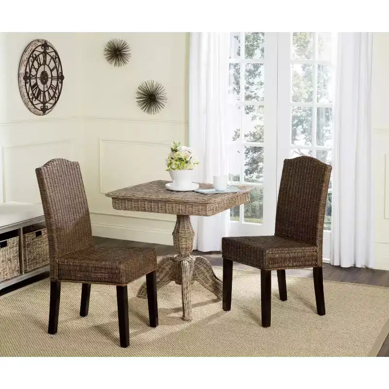 Odette 19 H Wicker Dining Chair (Set of 2) - SEA8015 - Safavieh