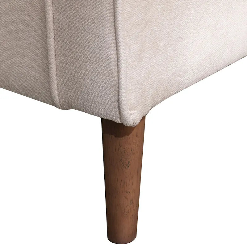 Convertible Sofa Couch with Cushioned Seat and Wooden Legs
