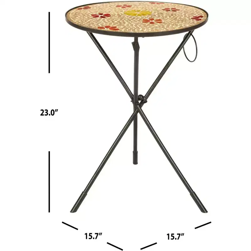 Solinus Side Table - FOX3205A - Gold/Black - Safavieh Couture