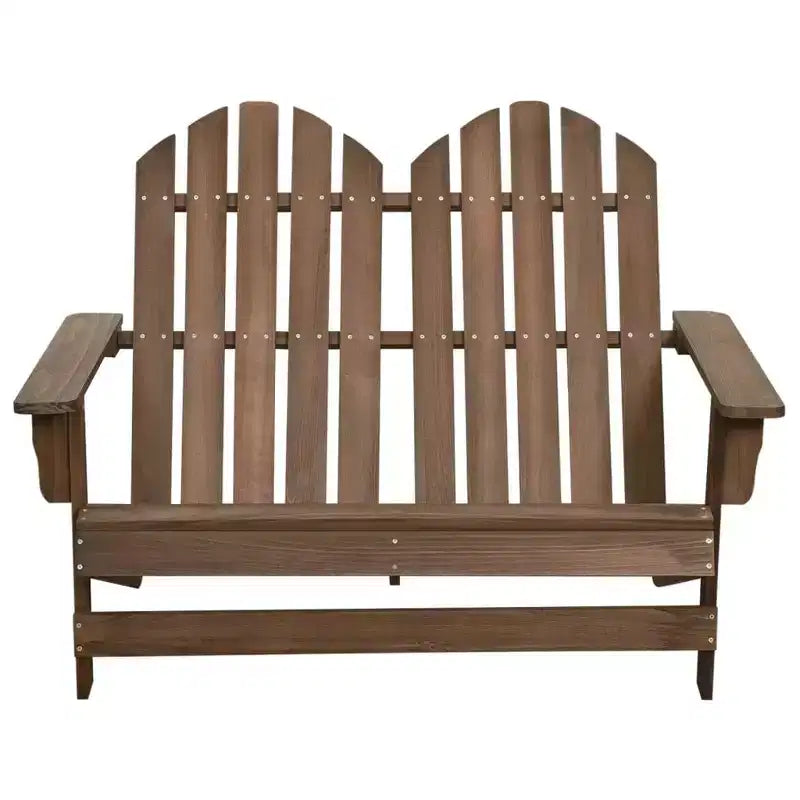 vidaXL 2-Seater Patio Adirondack Chair Outdoor Furniture Seat Solid Wood Fir