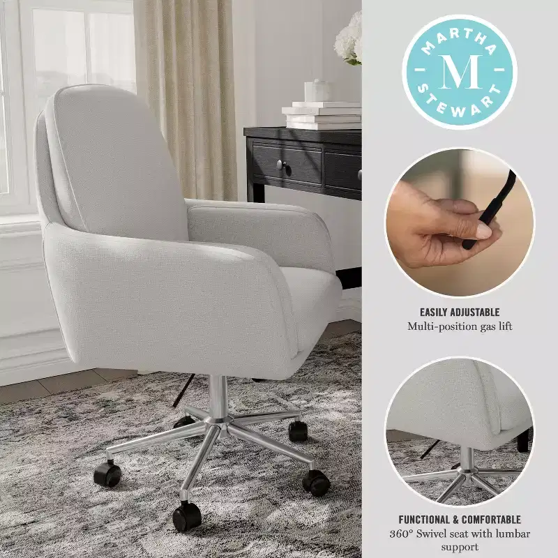 Martha Stewart Clara Upholstered Office Chair