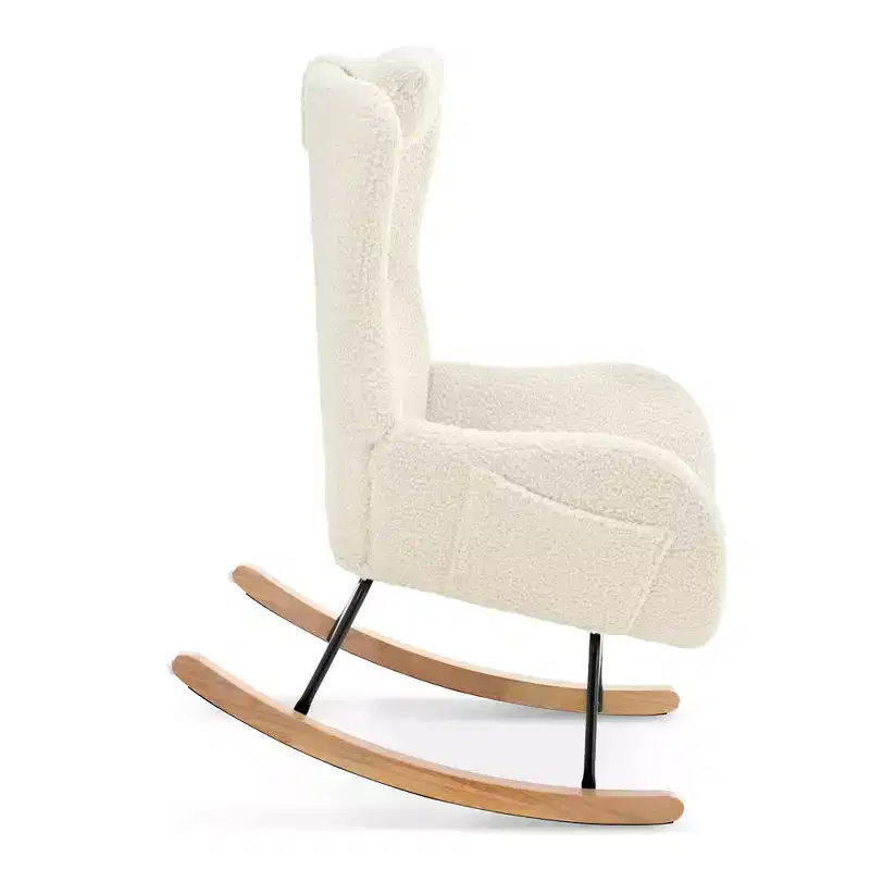 Teddy Tufted Rocking Chair with Rubber Legs - ModernLuxe