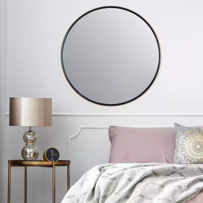 Brewster Adelina Black Circular Mirror