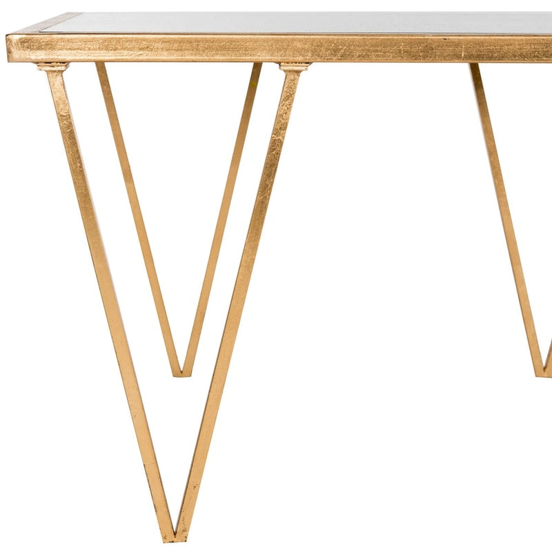 Antique Gold Leaf Coffee Table - 48Wx18Dx27H