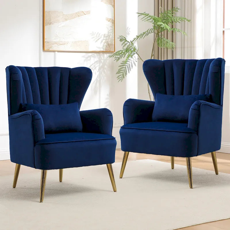 Modern Wingback Arm Chair Upholstered Accent Chair