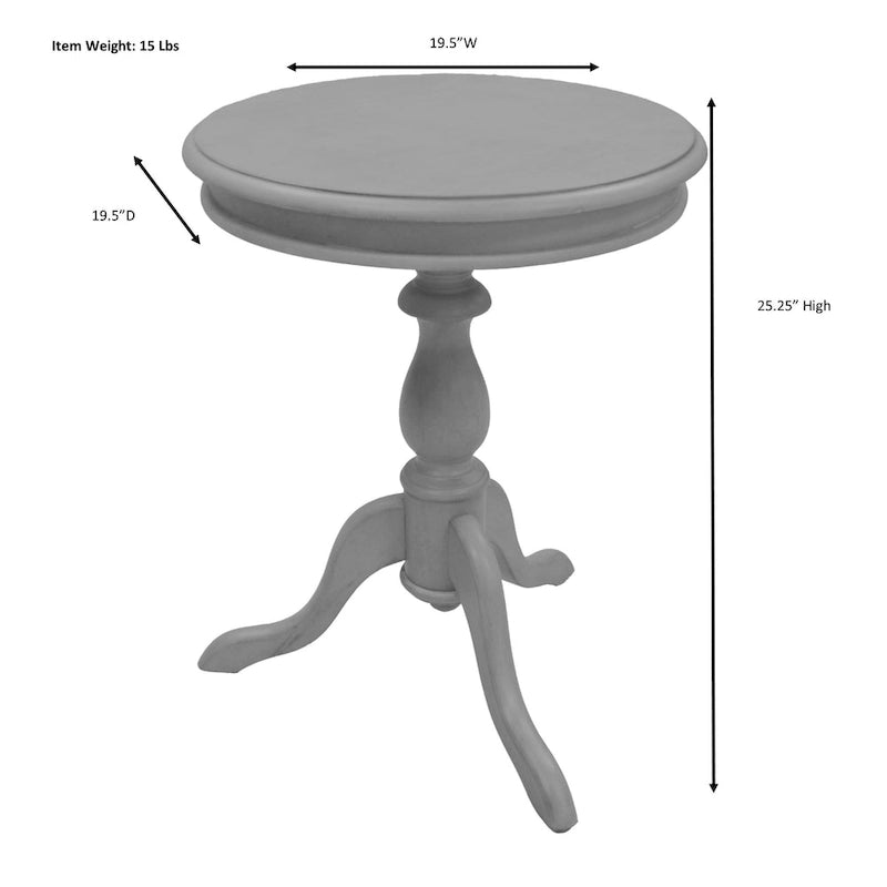 Round Accent Side Table, Copper Finish, Living Room End Table