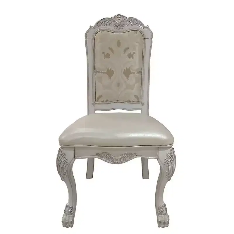 25.75" Dresden Dining Chair: Upholstered, Tufted Back, Composite Wood - Acme Furniture
