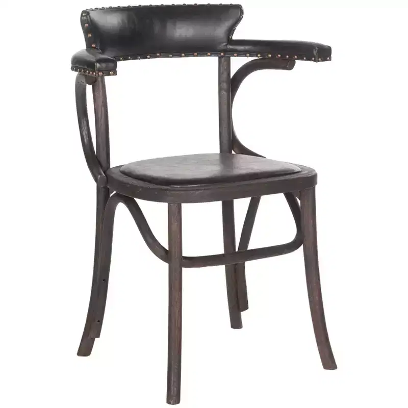Kenny Arm Chair - MCR4689 - Antique Black - Safavieh Couture