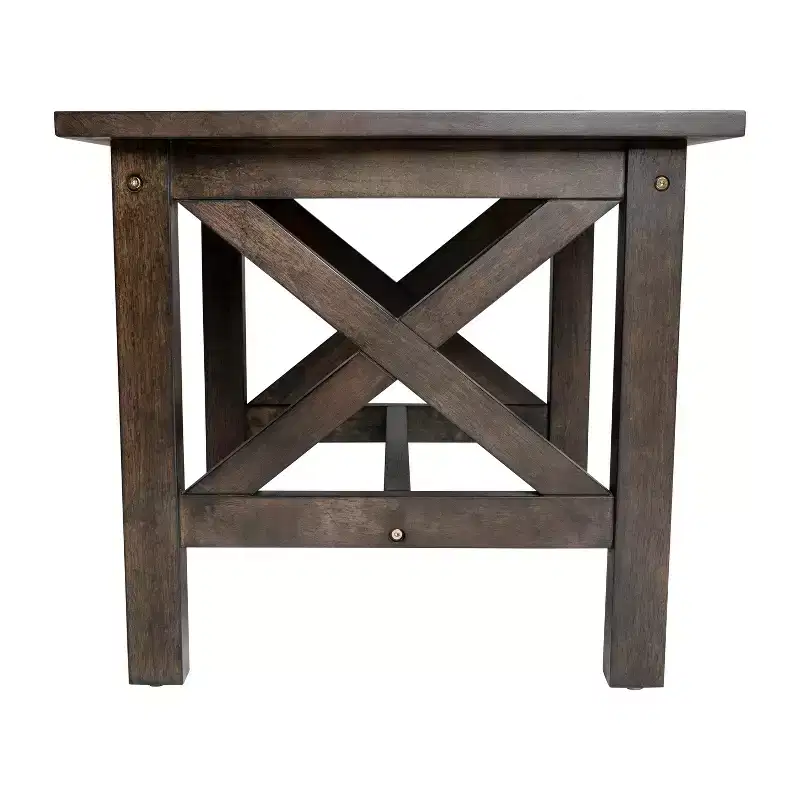 Emma and Oliver Solid Wood Farmhouse Style End Table