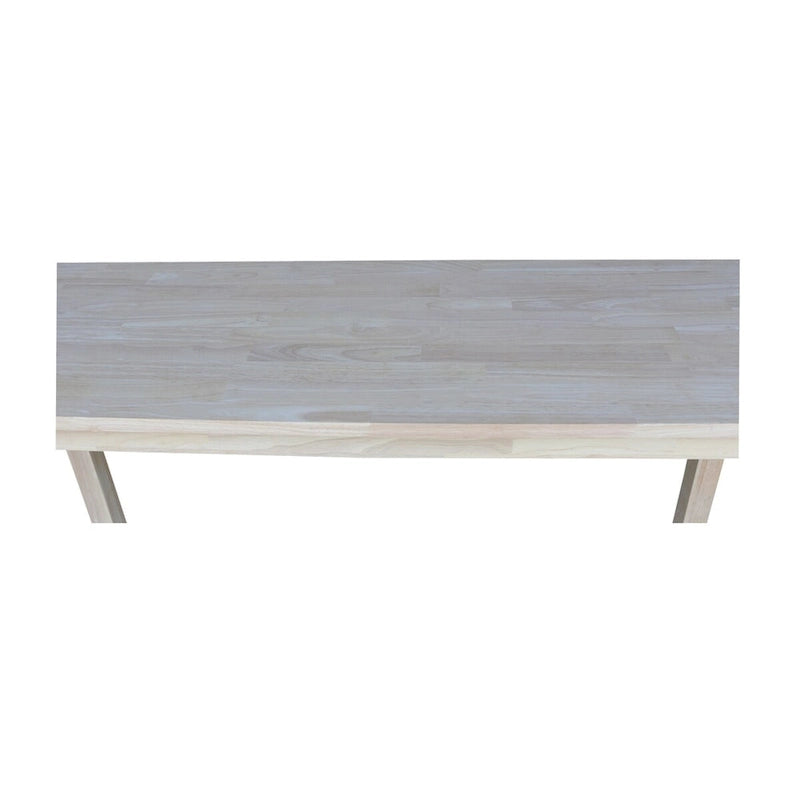 Unfinished Solid Parawood Sofa/Server Table with Lower Shelf
