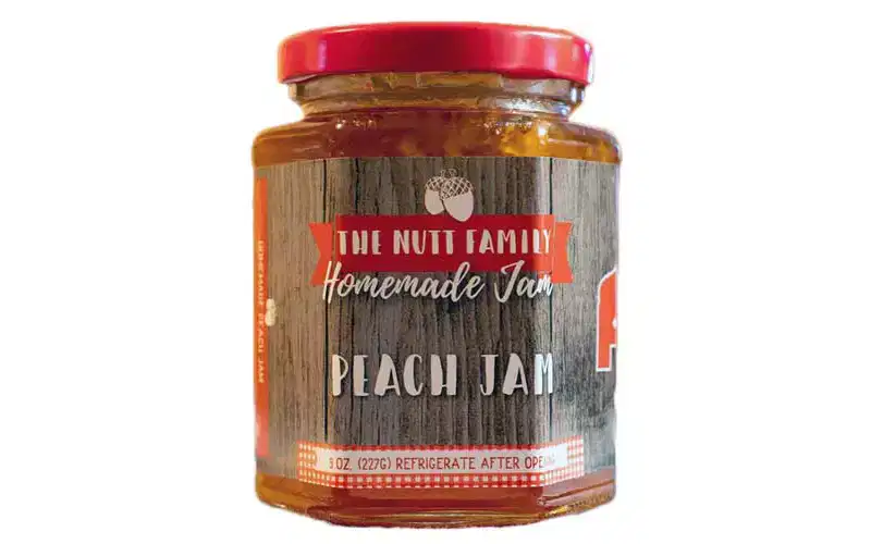 Nutt Family Jams & Jellies 9 oz Peach Jam - Pack of 2