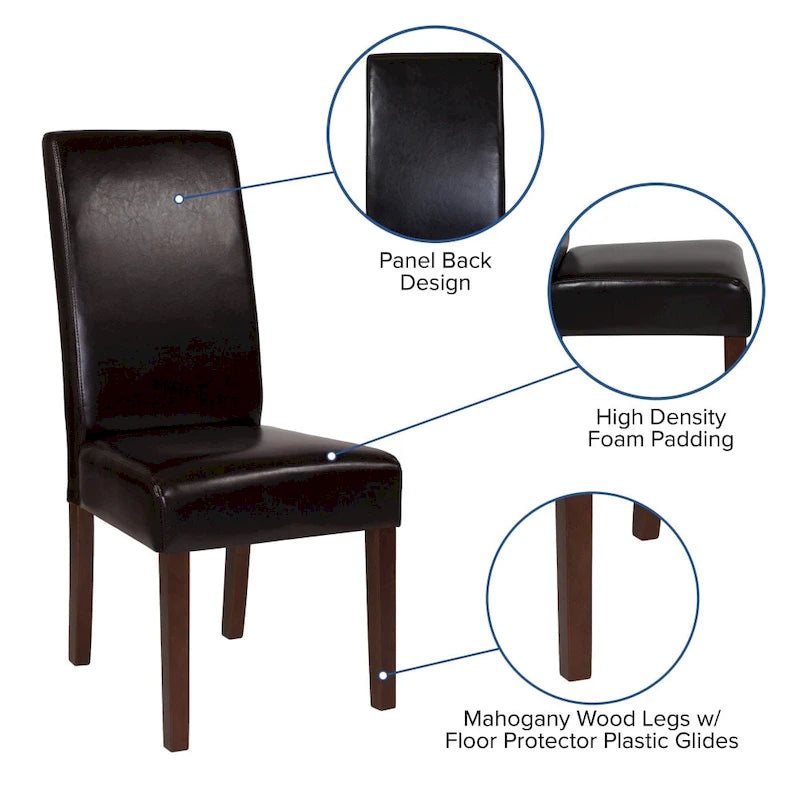 Tufted Parsons Chair with Side Panel Detail