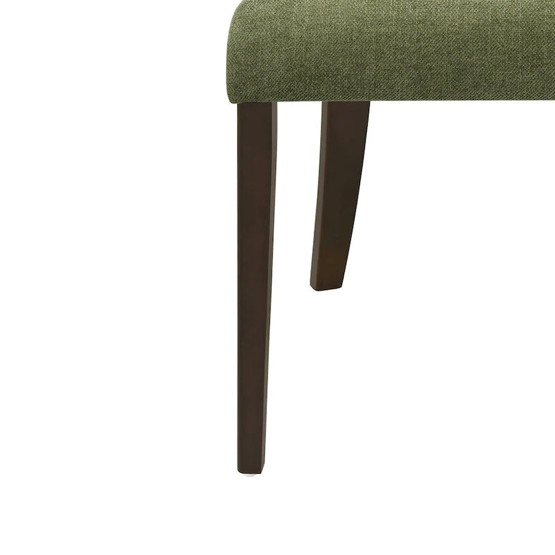 Modern Upholstered Dining Chair Set of 2 with Open-Back Design