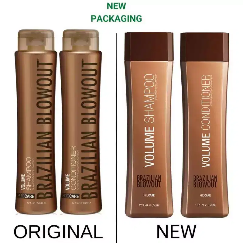 Brazilian Blowout Professionals Acai VOLUME Shampoo (12 oz) + Conditioner (12 oz) Duo Set - Volumizing Hair Kit.
