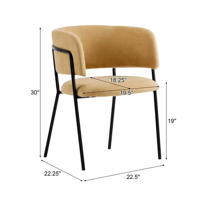 Christopher Knight Home Nest Modern Upholstered Dining Chairs with Metal Frame (Set of 4)