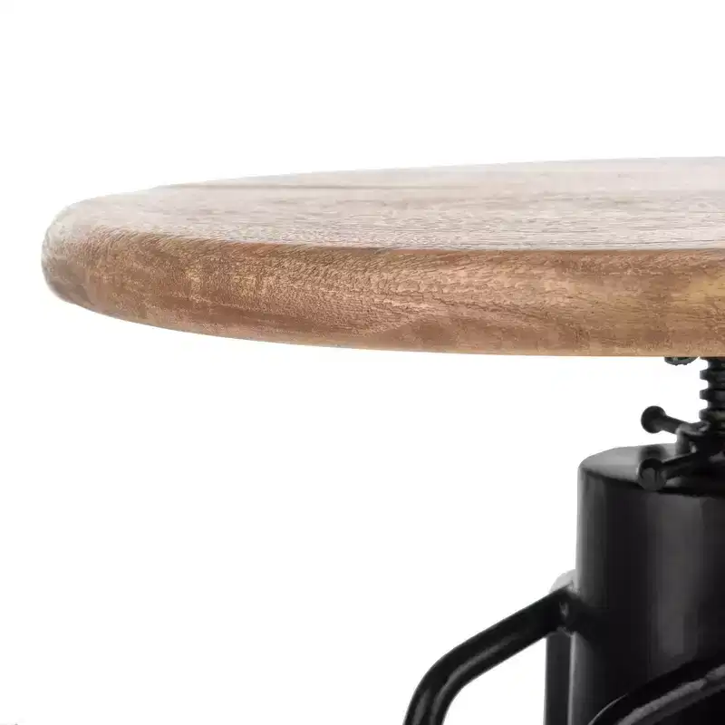 Kai Adjustable Swivel Counter Stool - BST3700 - Natural Honey/Black - Safavieh