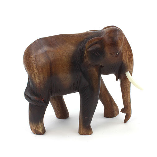 Carved Raintree Elephant, Medium