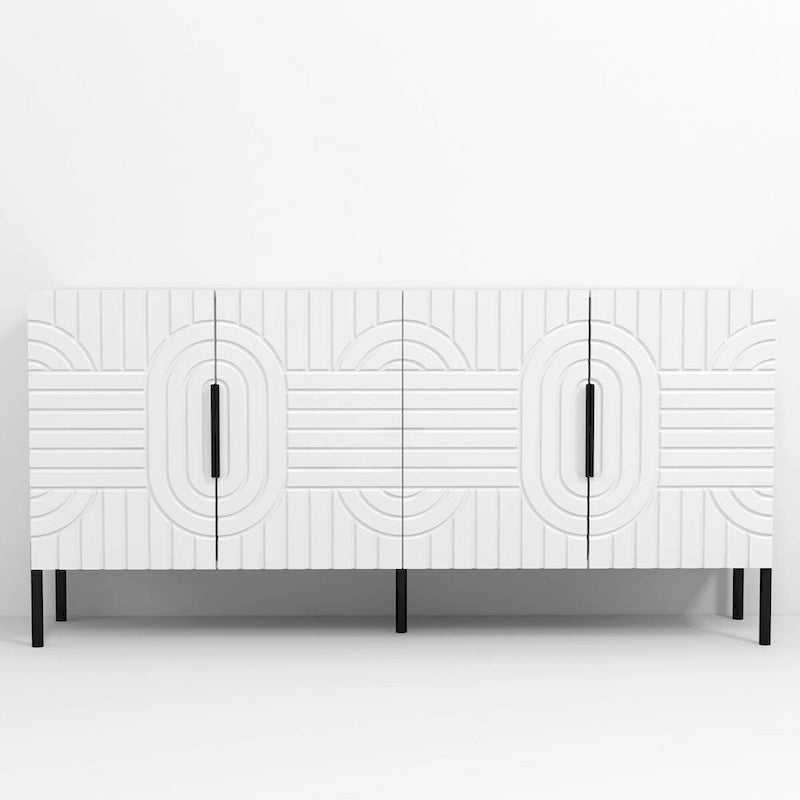 63-Inch White TV Stand Fits Up to 65-Inch TV