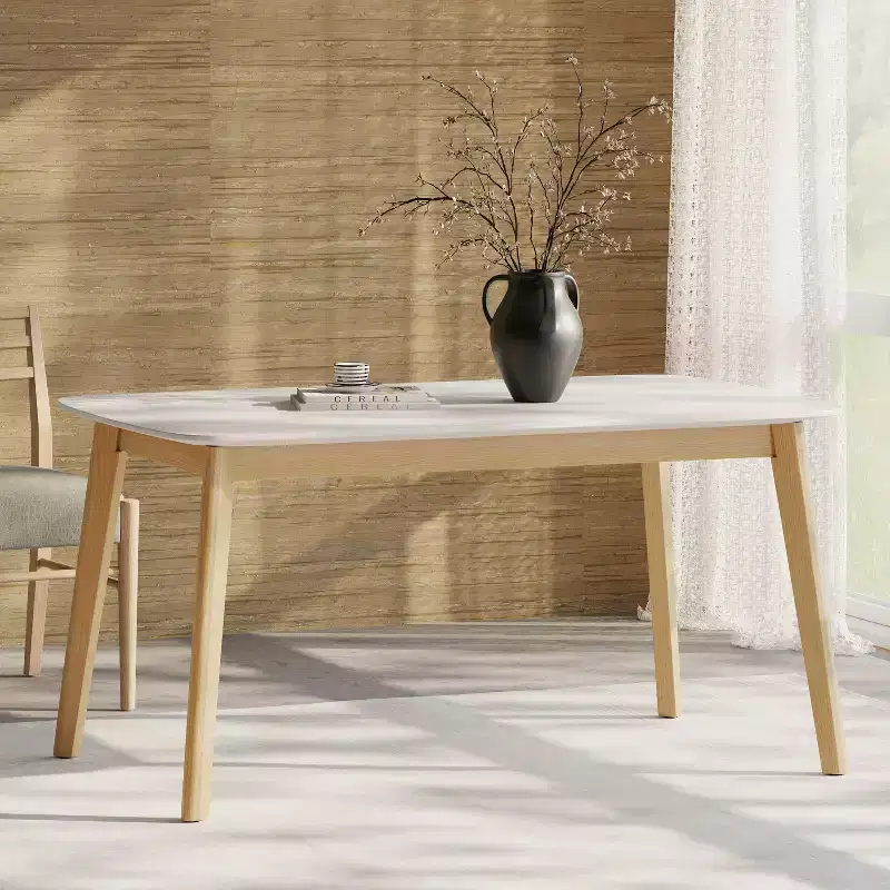 GDFStudio Anne Mid Century Modern Wood Dining Table