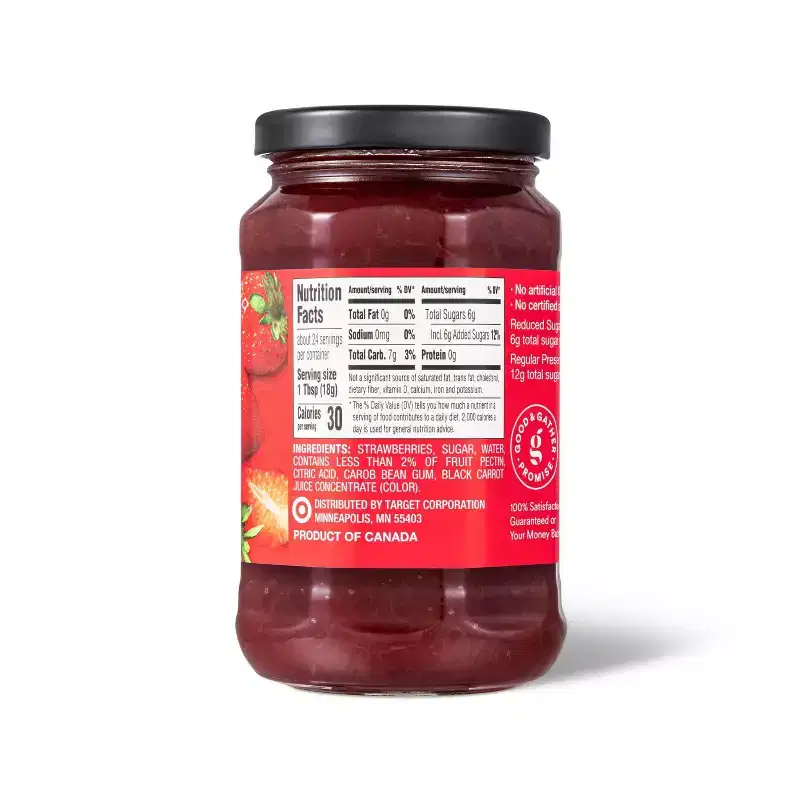 Reduced Sugar Strawberry Fruit Spread - 15.5oz - Good & Gather™