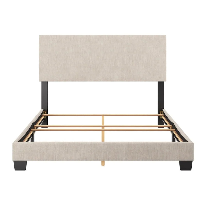 Upholstered Modern Queen Bed, Box Spring Required