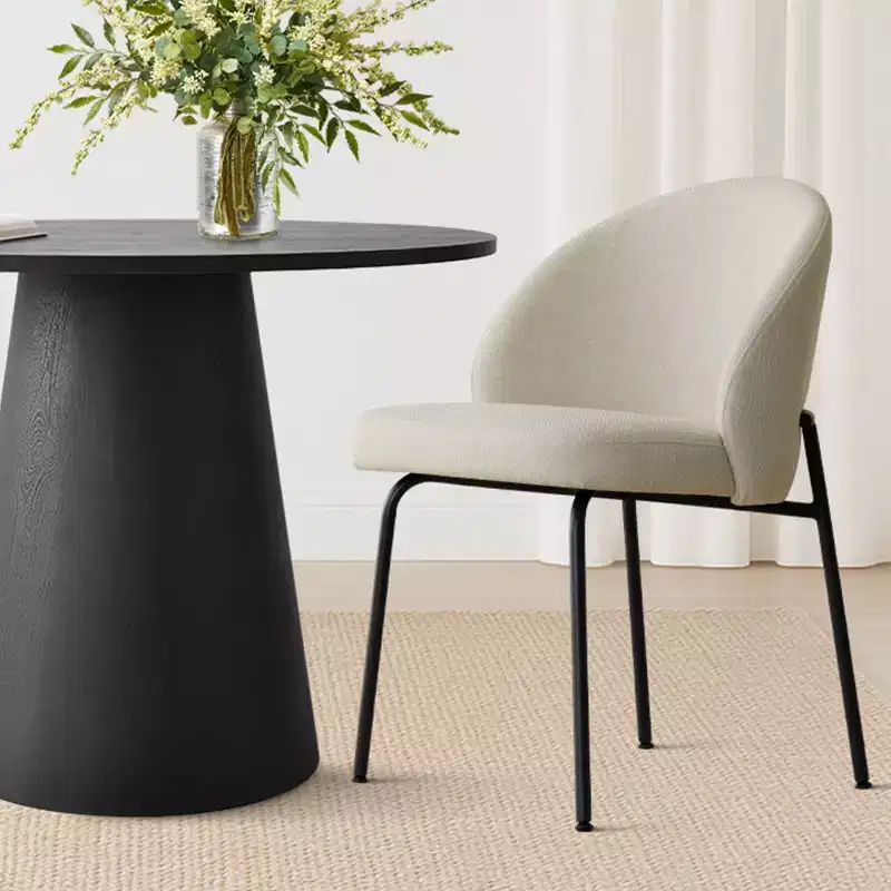 5-Piece Round Dining Table Set, 35 Pedestal Table and Upholstered Accent Chairs for Kitchen or Small Dining Room-Panipeachy
