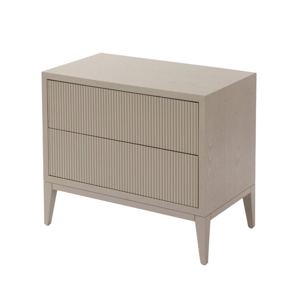 Warm Grey Wide Bedside Table