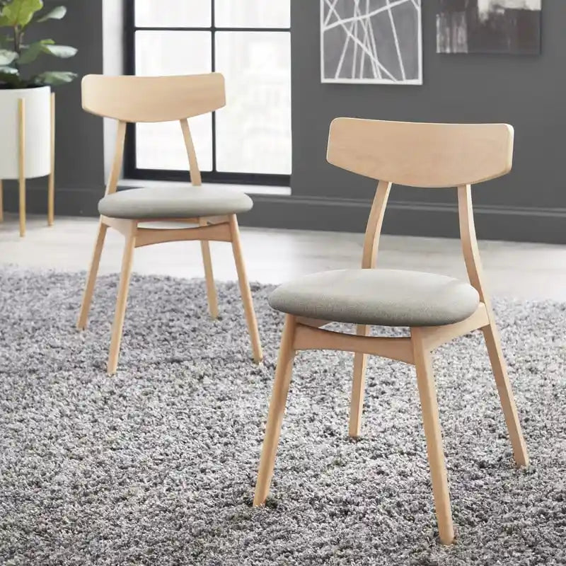 Solid Beechwood Dining Chairs (Set of 2)
