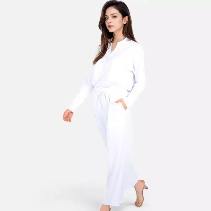 Anna-Kaci Women's Relaxed Fit Pullover and Wide Leg Lounge Pants Set