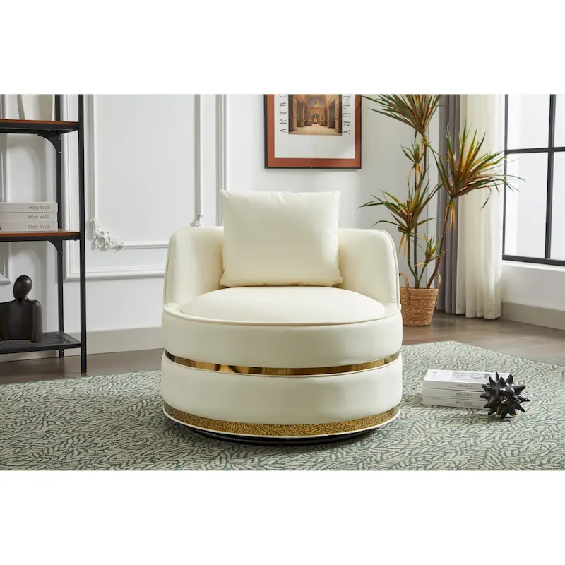 360 Swivel Accent Chair with Velvet Upholstery
