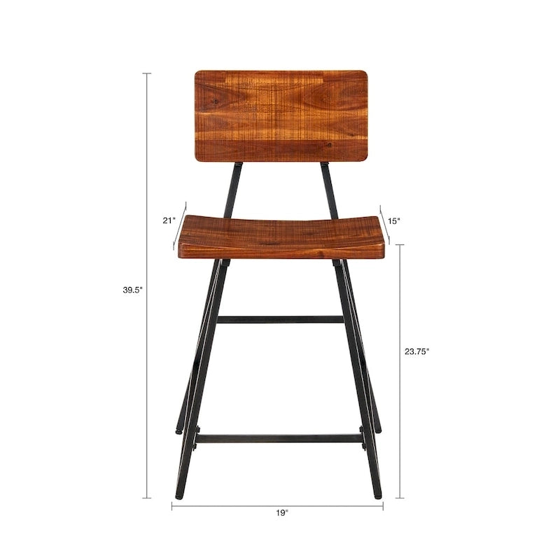 Reclaimed Wood Counter Stool