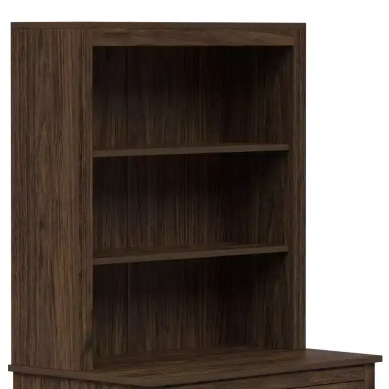 Teamson Home Ellery Freestanding Hutch Cabinet with Open Shelves Walnut