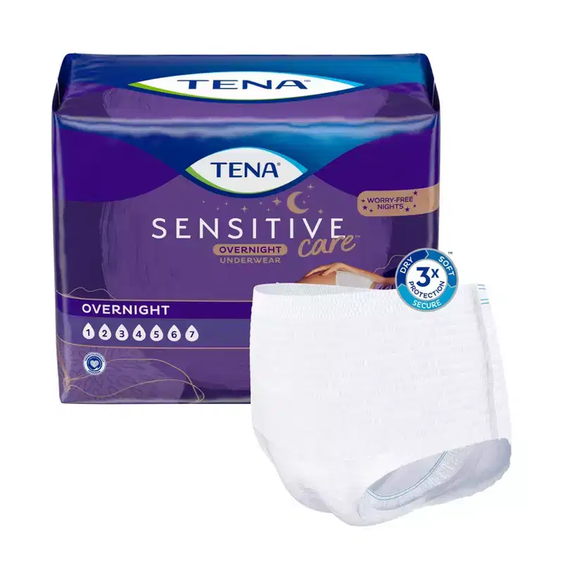 TENA Sensitive Care Incontinence Underwear for Women - Overnight Absorbency
