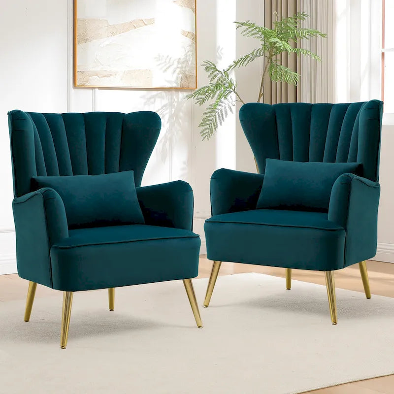 Modern Wingback Arm Chair Upholstered Accent Chair