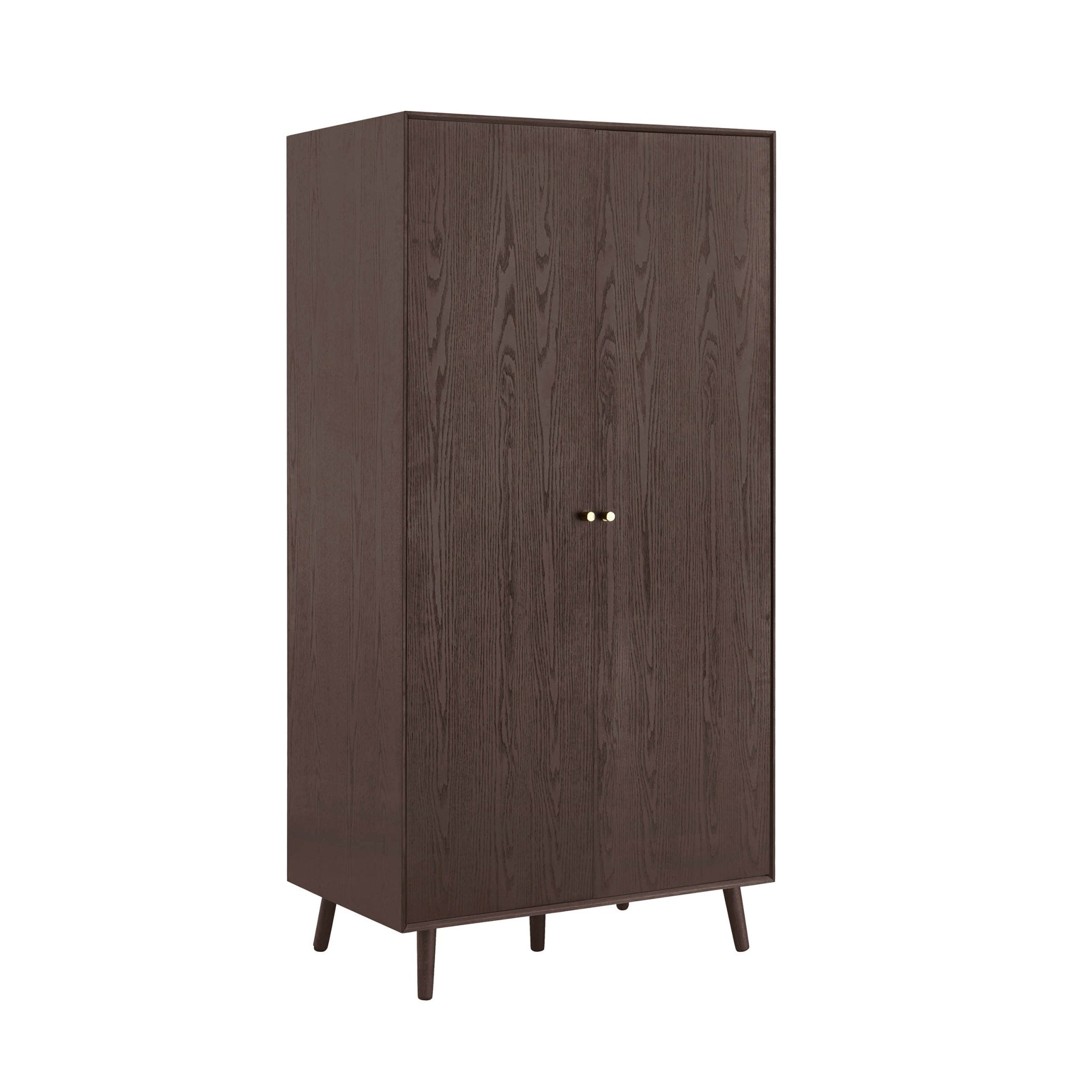 Oak 2 Door Wardrobe - Walnut