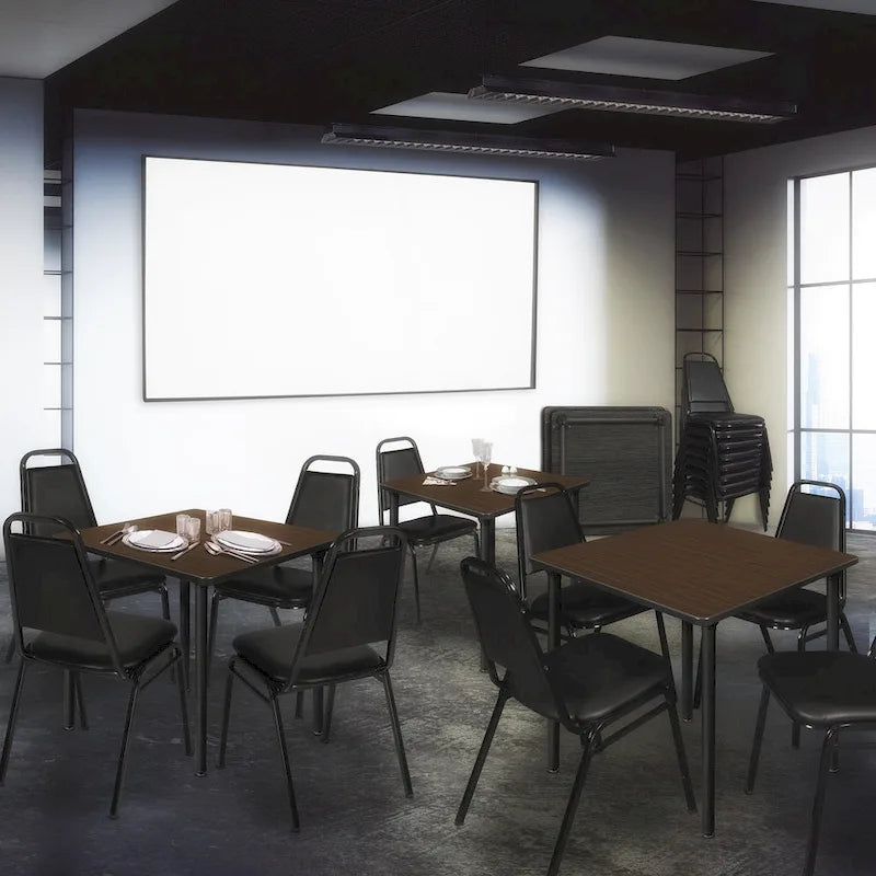 30 Square Folding Breakroom Table with Collapsible Steel Legs