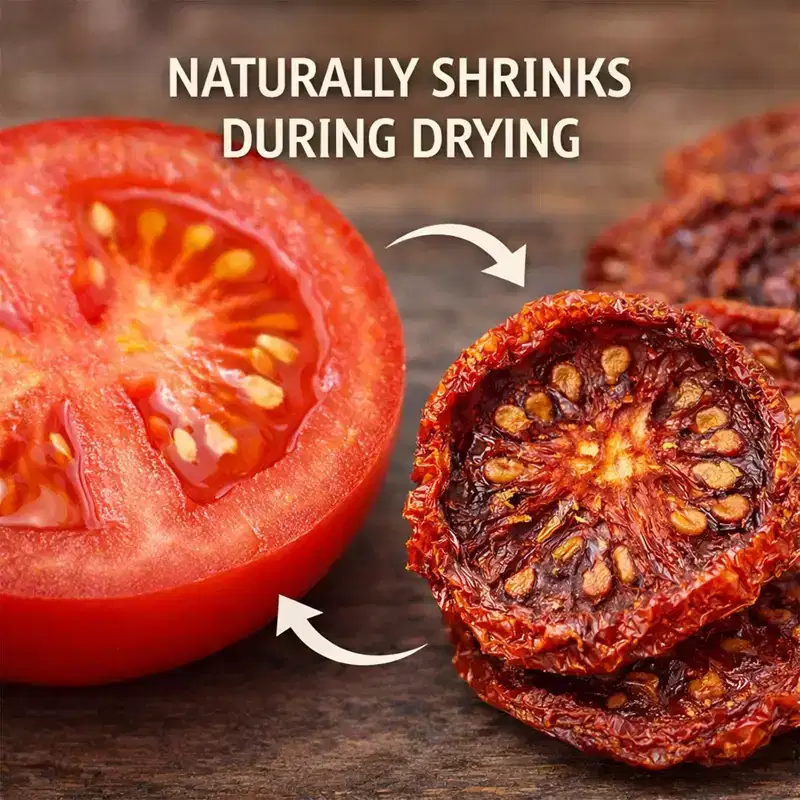 Dried Tomato Slices 3 oz Fully Dehydrated Crunchy Round Cut Tomatoes Cooking Garnish Snack Made in USA