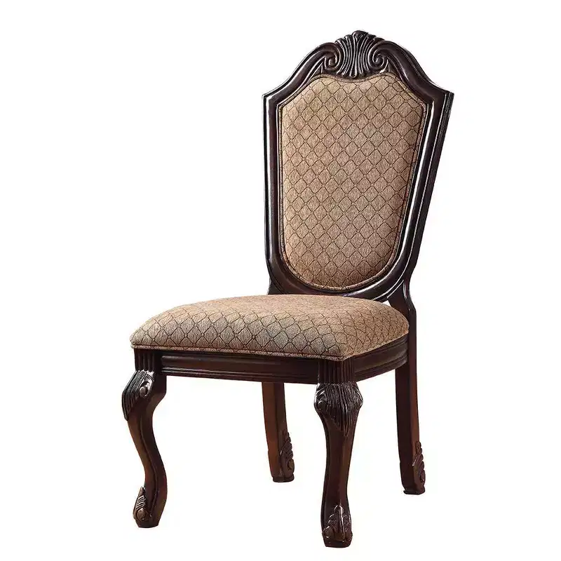 Acme Furniture Chateau De Ville Dining Chairs Fabric/Espresso Finish